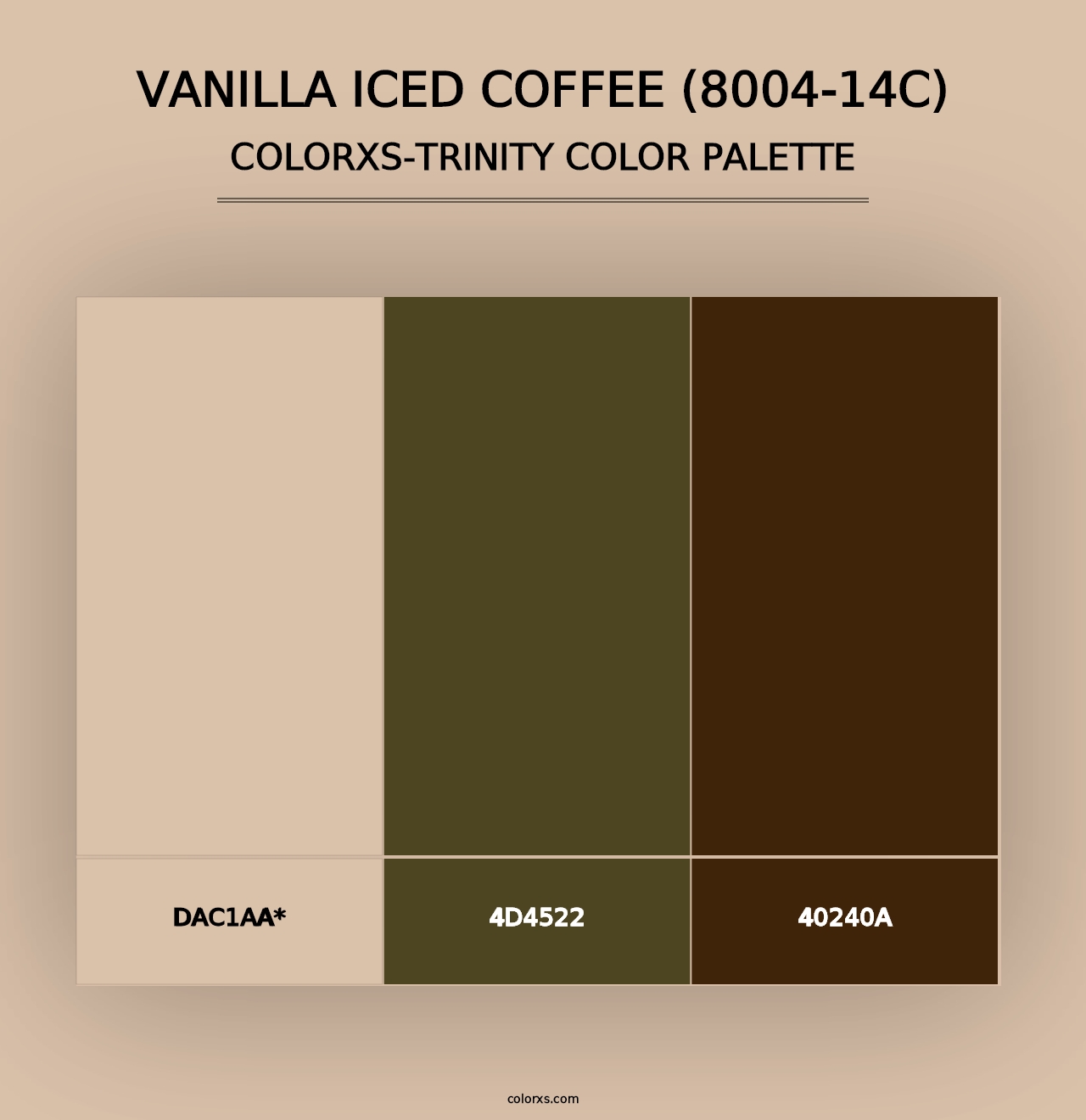 Vanilla Iced Coffee (8004-14C) - Colorxs Trinity Palette