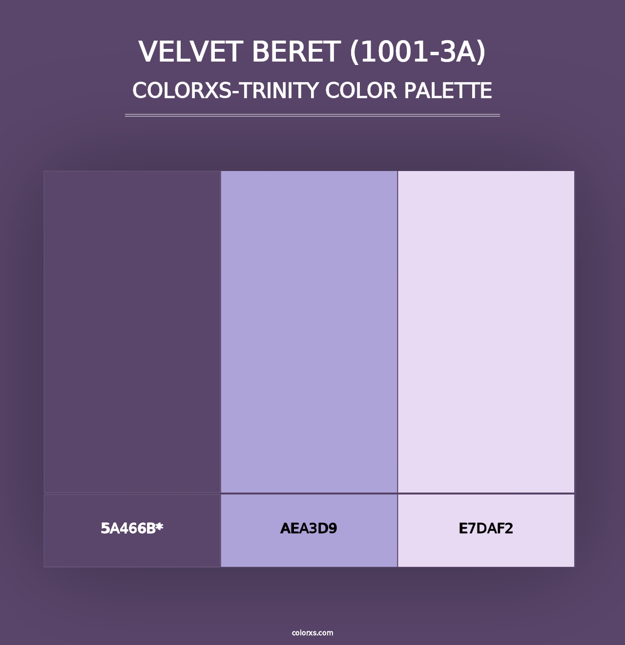 Velvet Beret (1001-3A) - Colorxs Trinity Palette