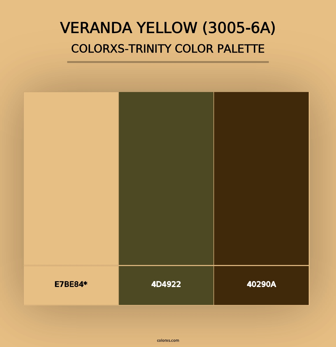 Veranda Yellow (3005-6A) - Colorxs Trinity Palette