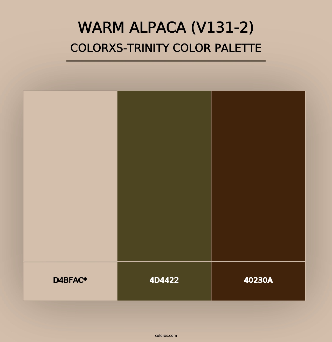 Warm Alpaca (V131-2) - Colorxs Trinity Palette