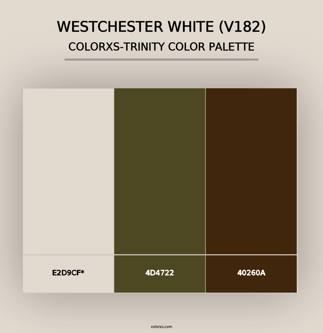 Westchester White (V182) - Colorxs Trinity Palette