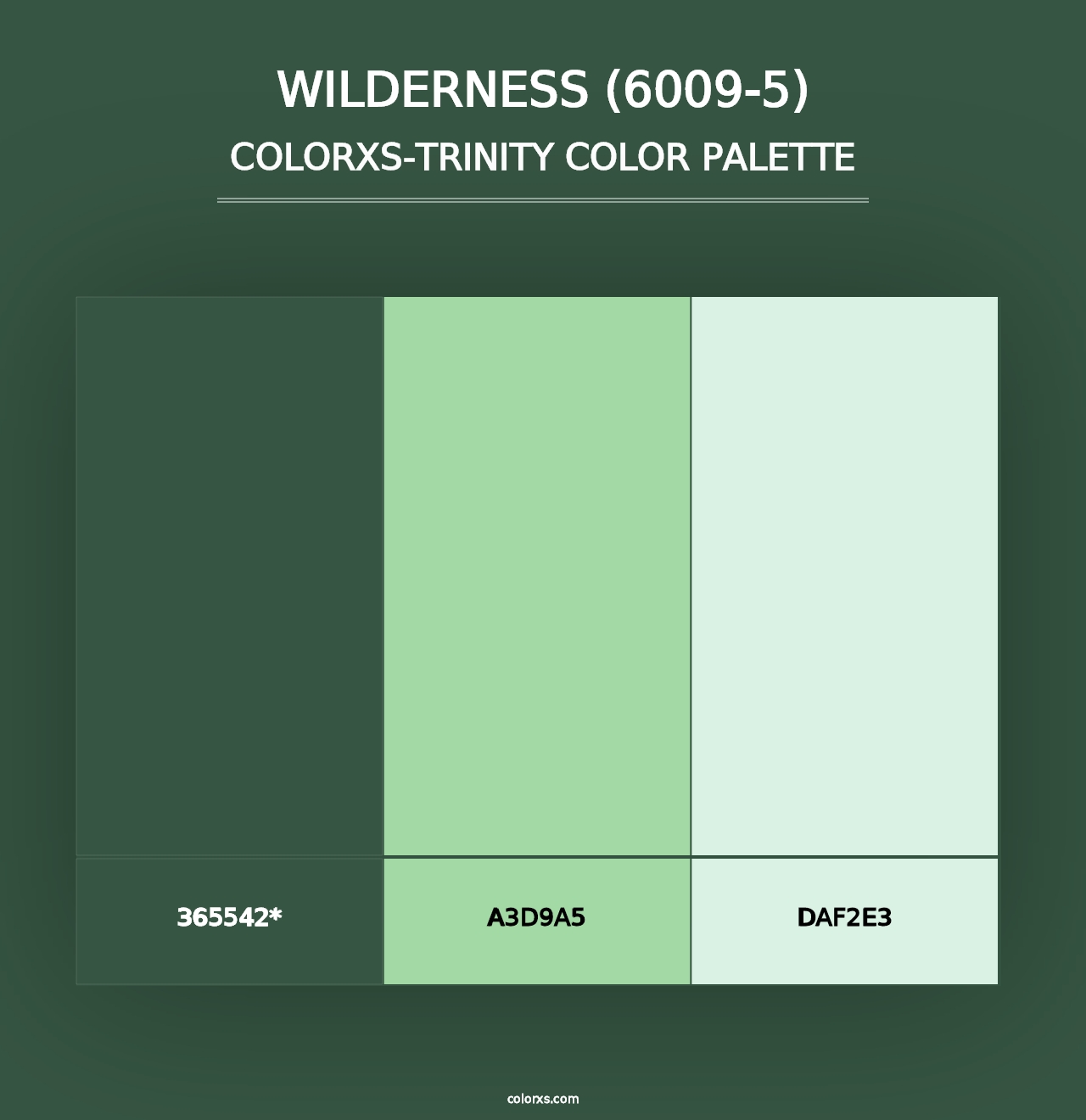 Wilderness (6009-5) - Colorxs Trinity Palette