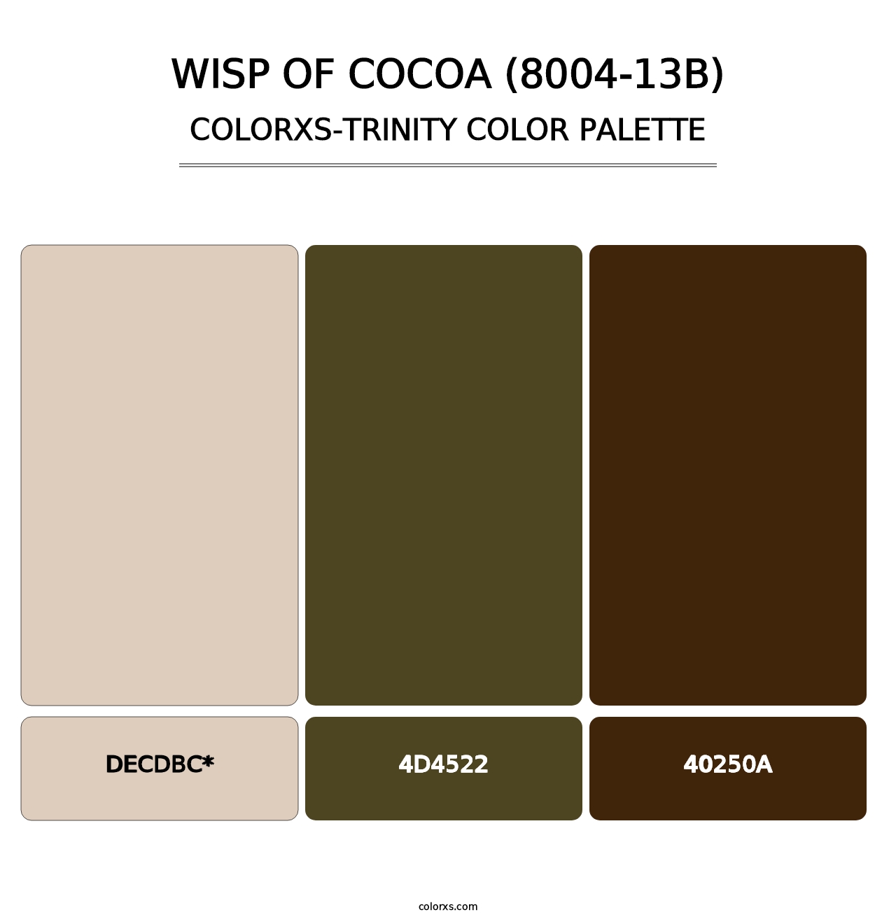 Wisp of Cocoa (8004-13B) - Colorxs Trinity Palette