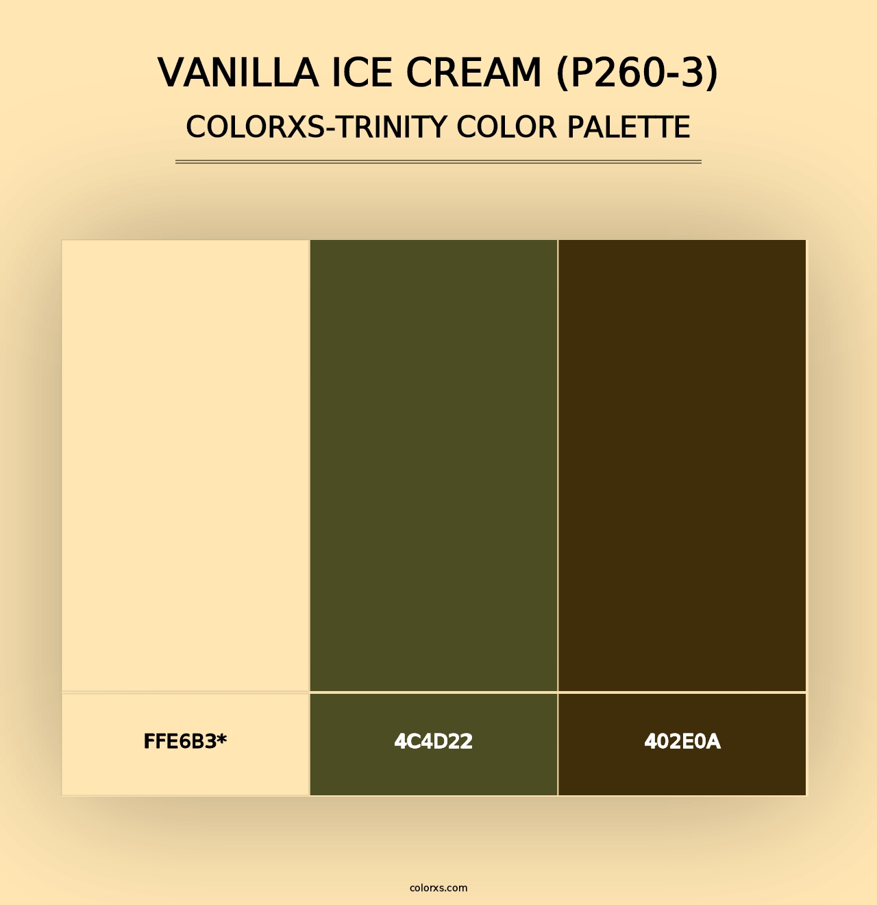 Vanilla Ice Cream (P260-3) - Colorxs Trinity Palette