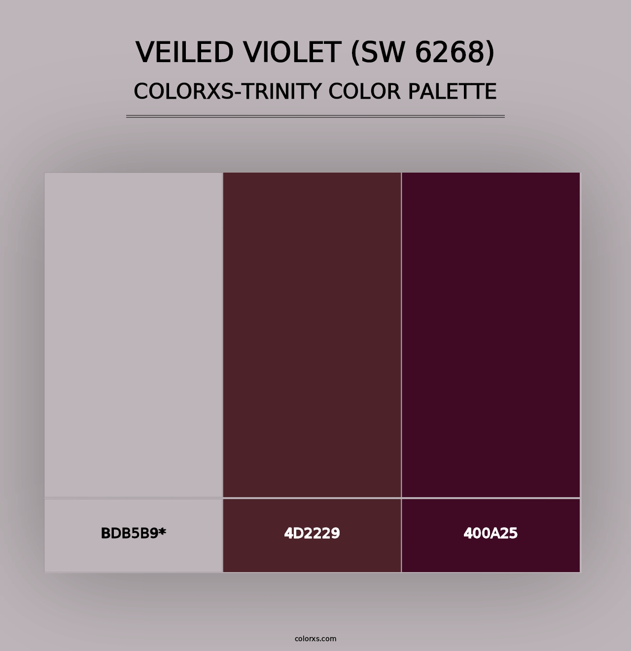 Veiled Violet (SW 6268) - Colorxs Trinity Palette