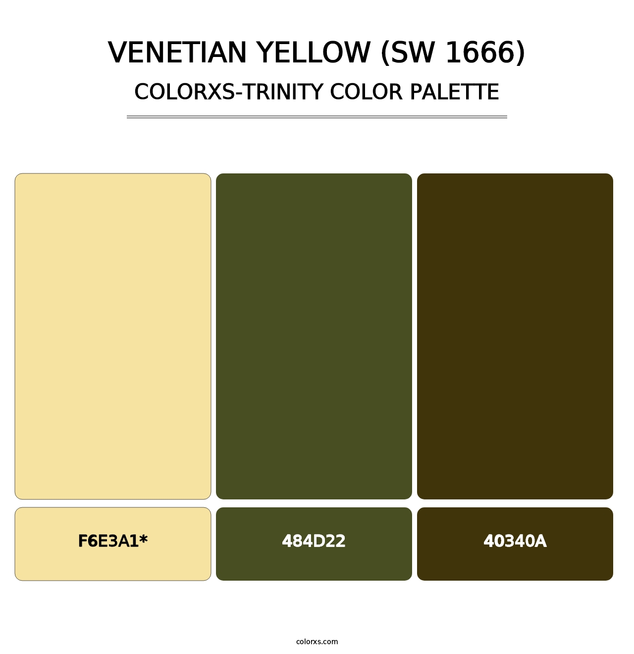 Venetian Yellow (SW 1666) - Colorxs Trinity Palette