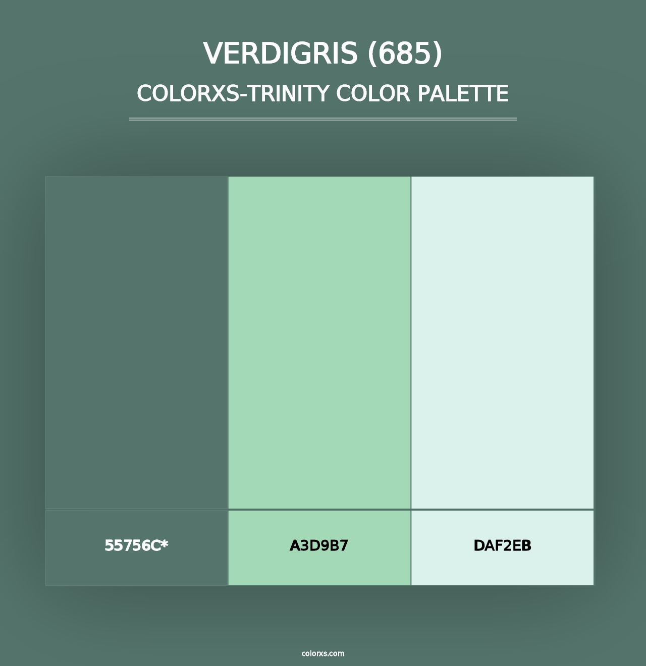 Verdigris (685) - Colorxs Trinity Palette