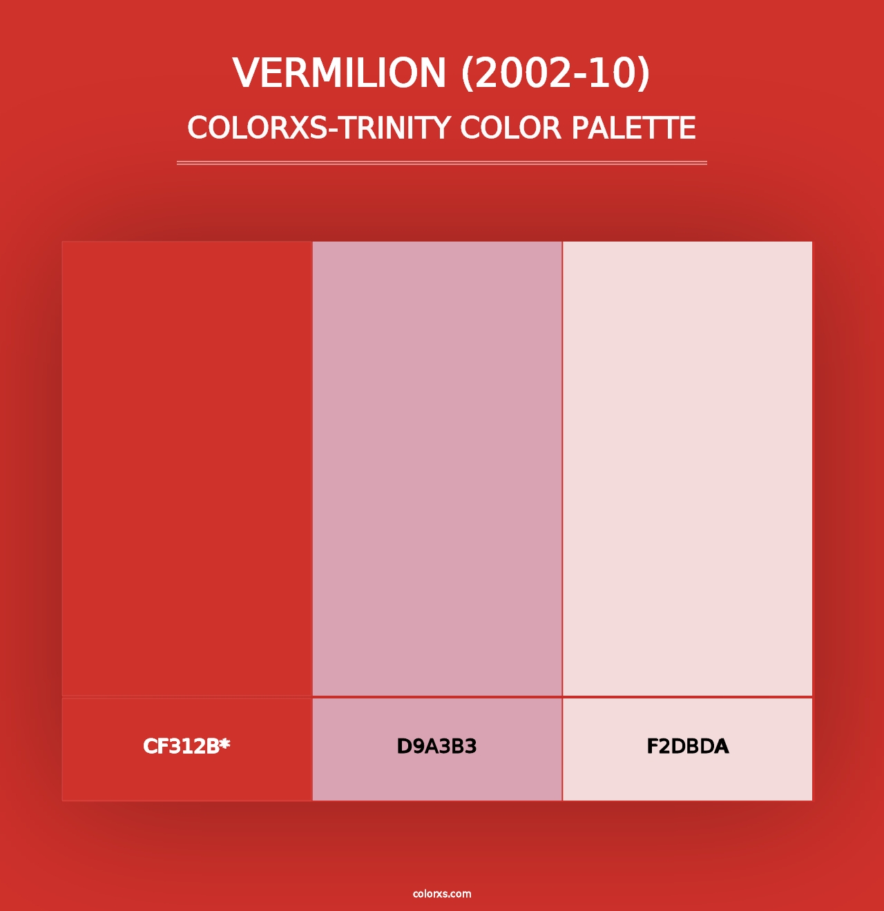 Vermilion (2002-10) - Colorxs Trinity Palette