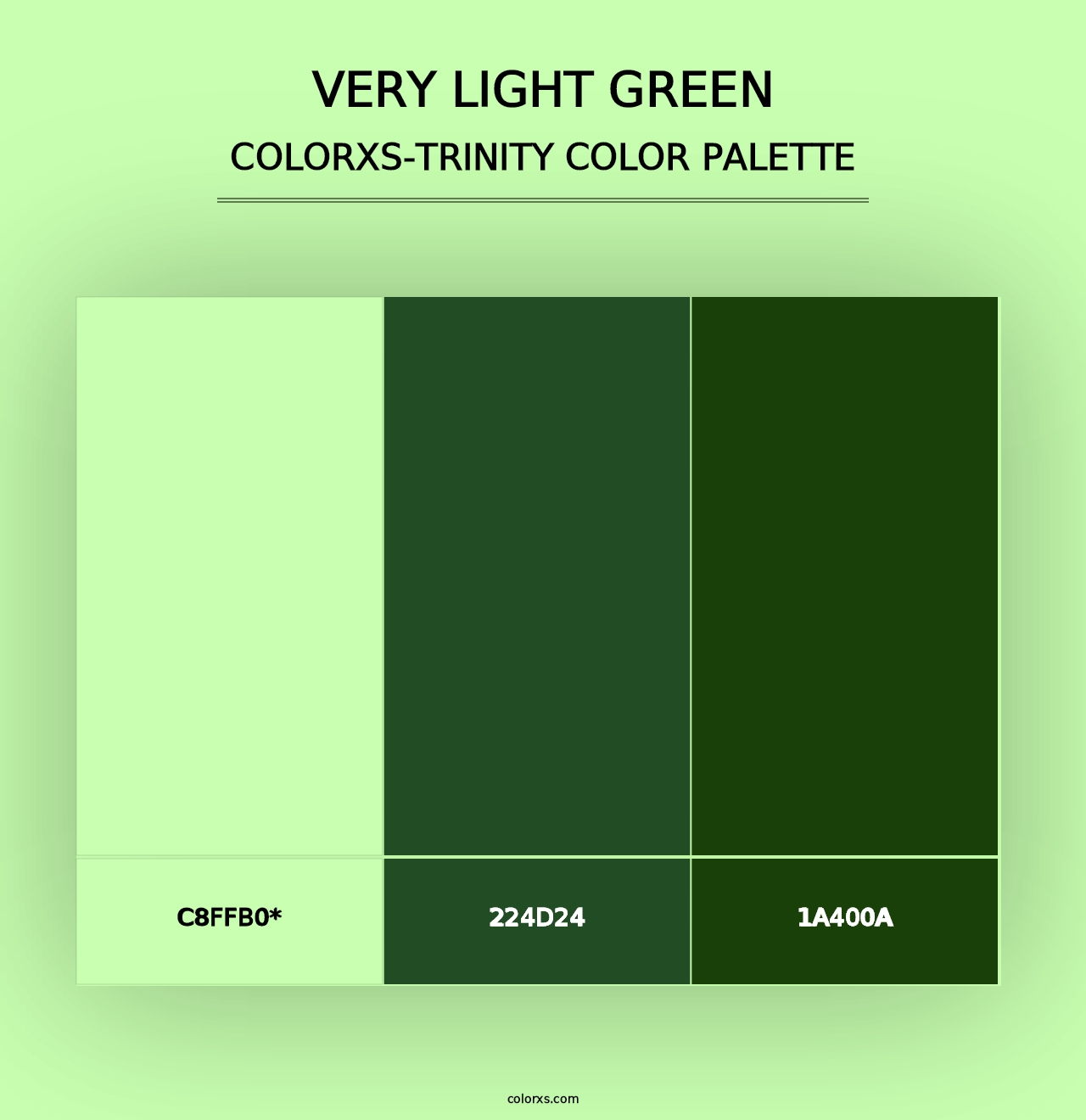 Very Light Green - Colorxs Trinity Palette