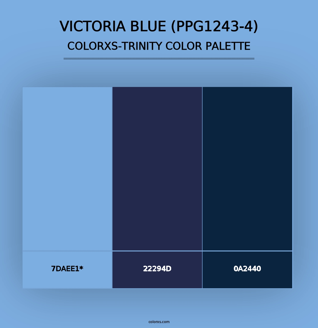 Victoria Blue (PPG1243-4) - Colorxs Trinity Palette