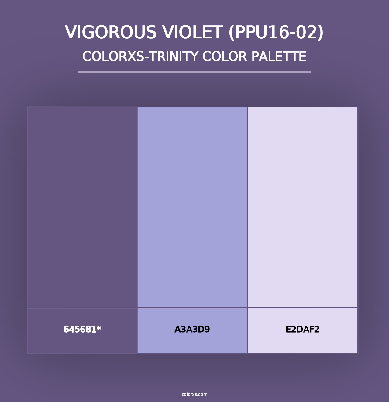 Vigorous Violet (PPU16-02) - Colorxs Trinity Palette