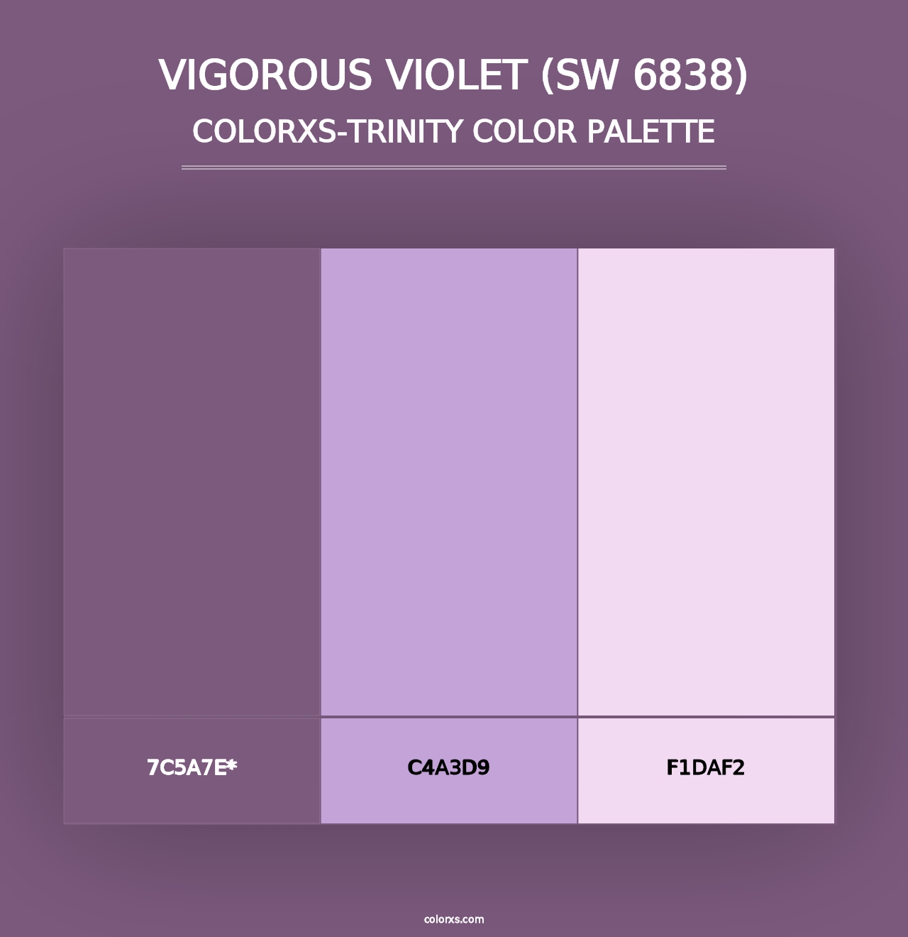 Vigorous Violet (SW 6838) - Colorxs Trinity Palette