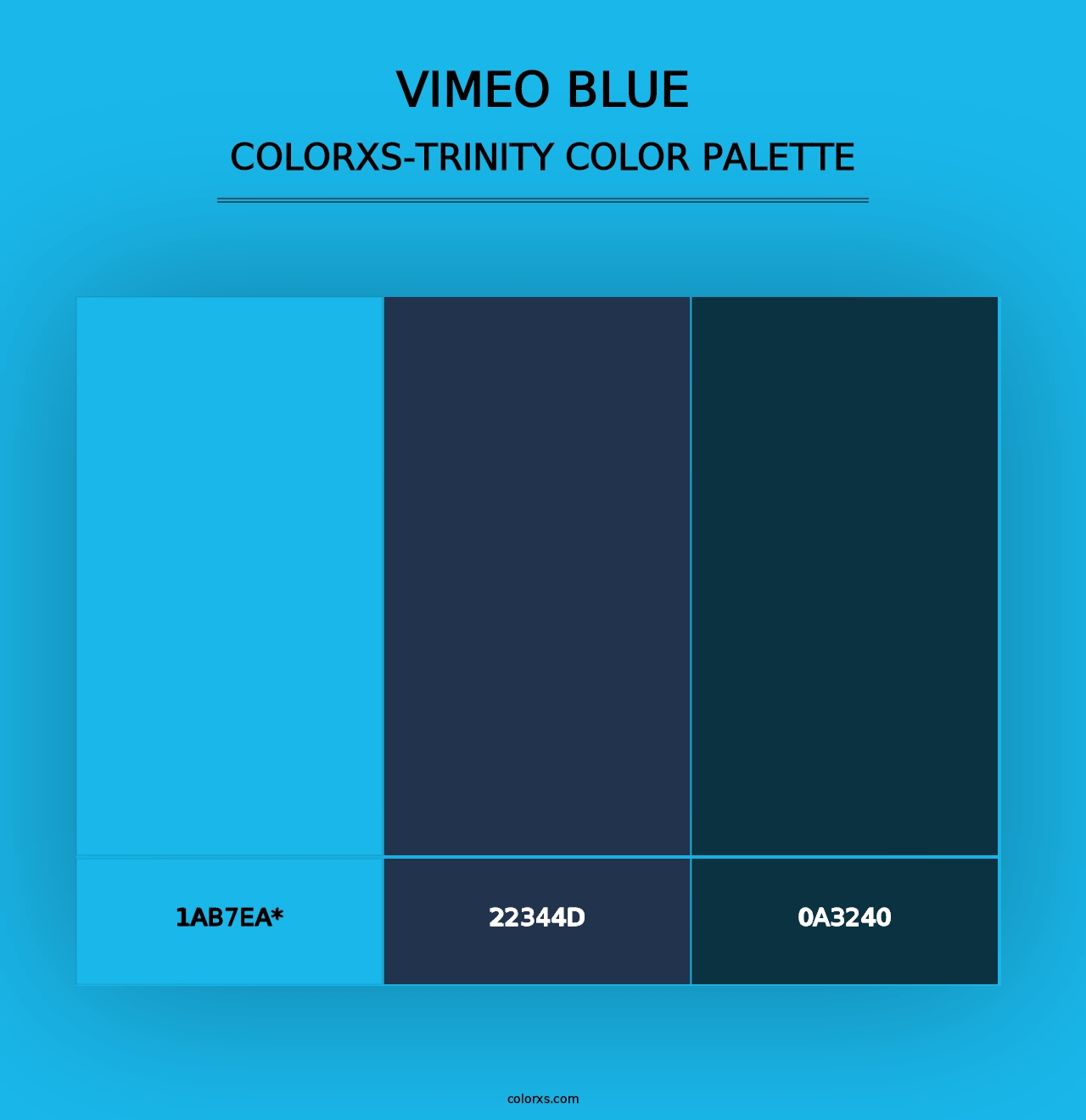 Vimeo Blue - Colorxs Trinity Palette