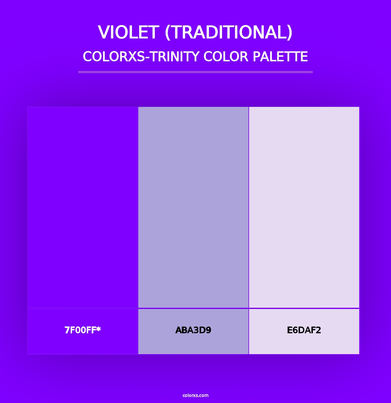 Violet (traditional) - Colorxs Trinity Palette