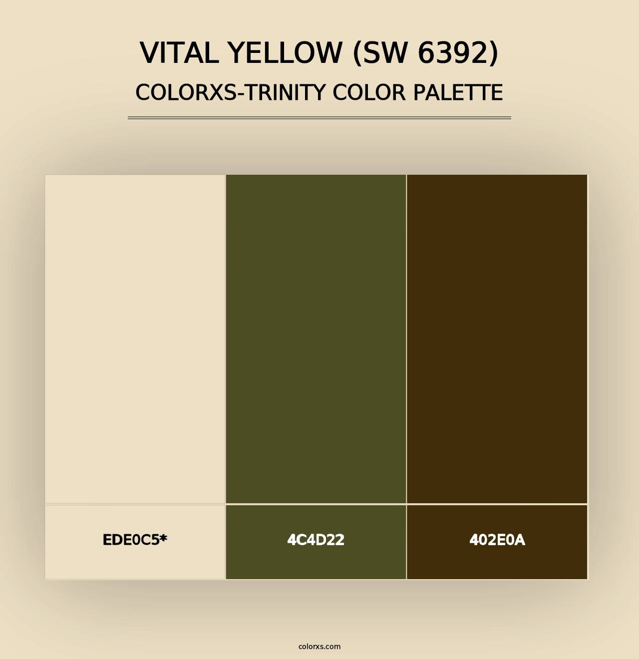 Vital Yellow (SW 6392) - Colorxs Trinity Palette