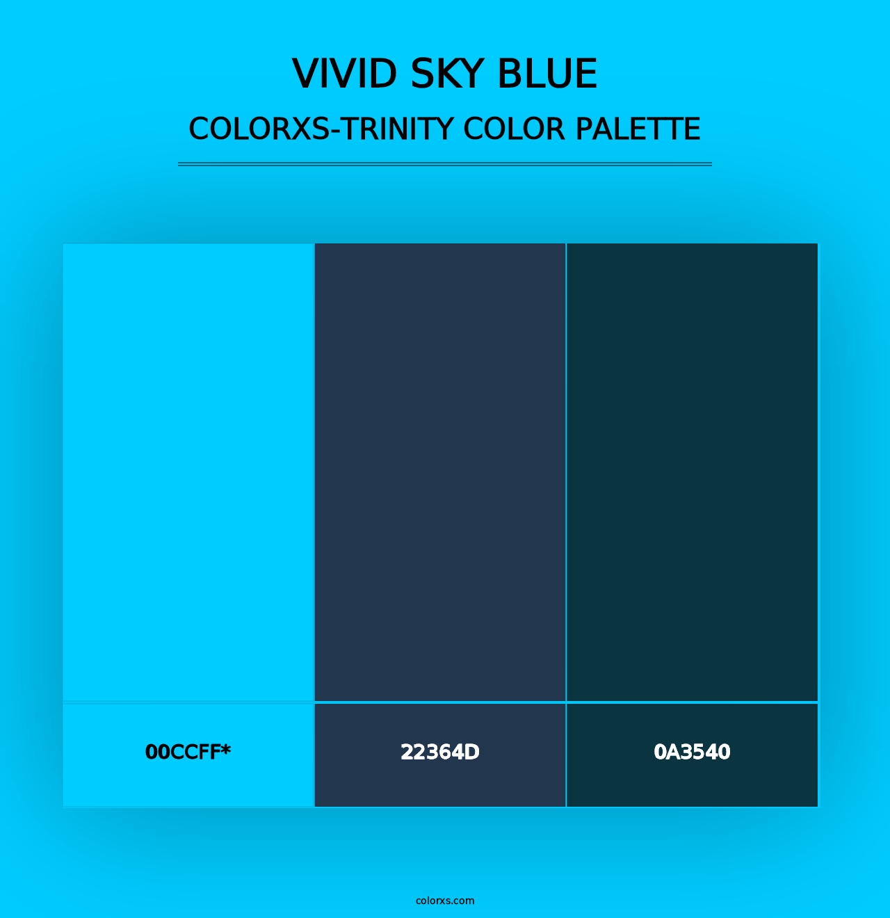 Vivid Sky Blue - Colorxs Trinity Palette