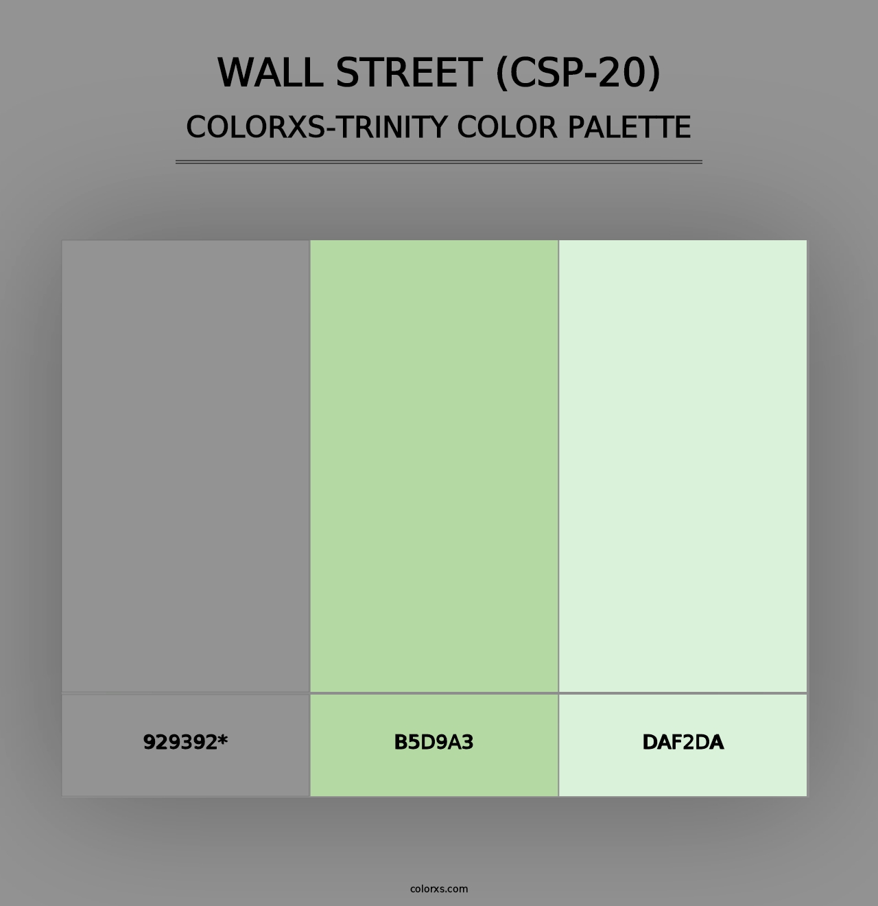 Wall Street (CSP-20) - Colorxs Trinity Palette