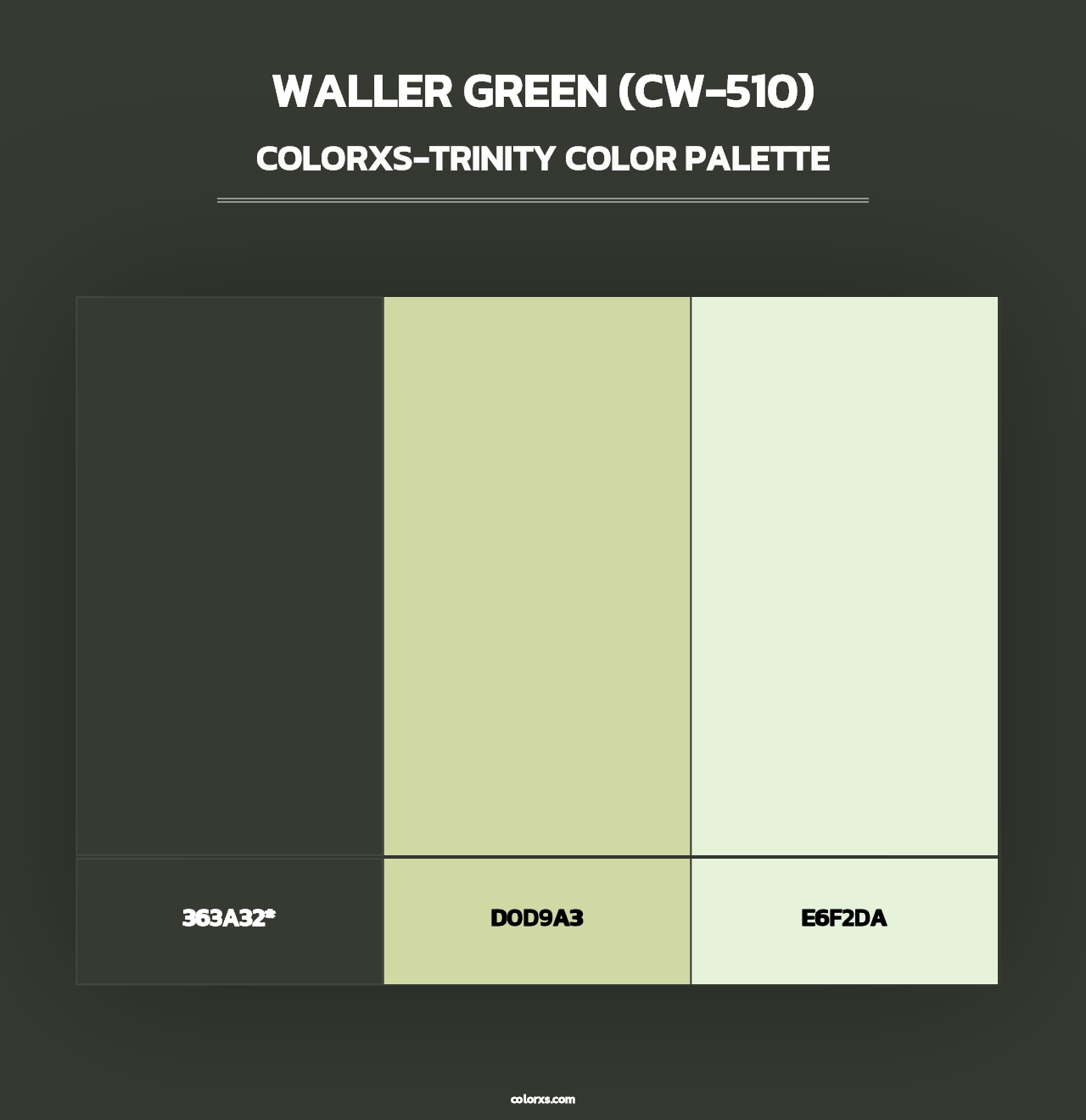 Waller Green (CW-510) - Colorxs Trinity Palette