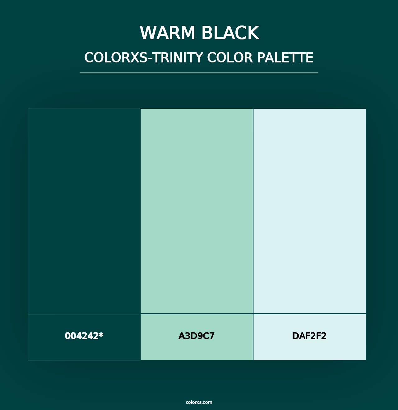 Warm Black - Colorxs Trinity Palette