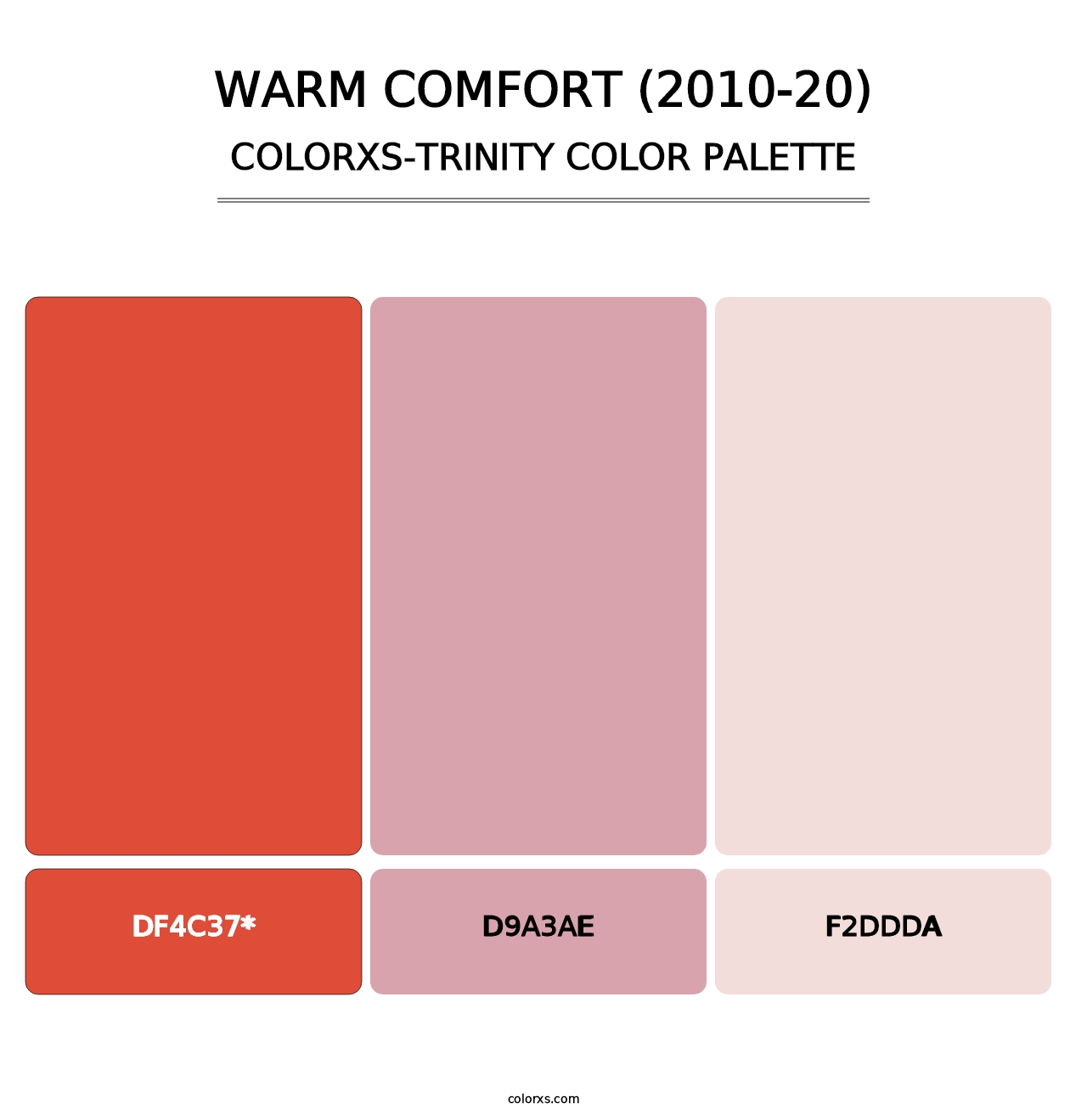 Warm Comfort (2010-20) - Colorxs Trinity Palette