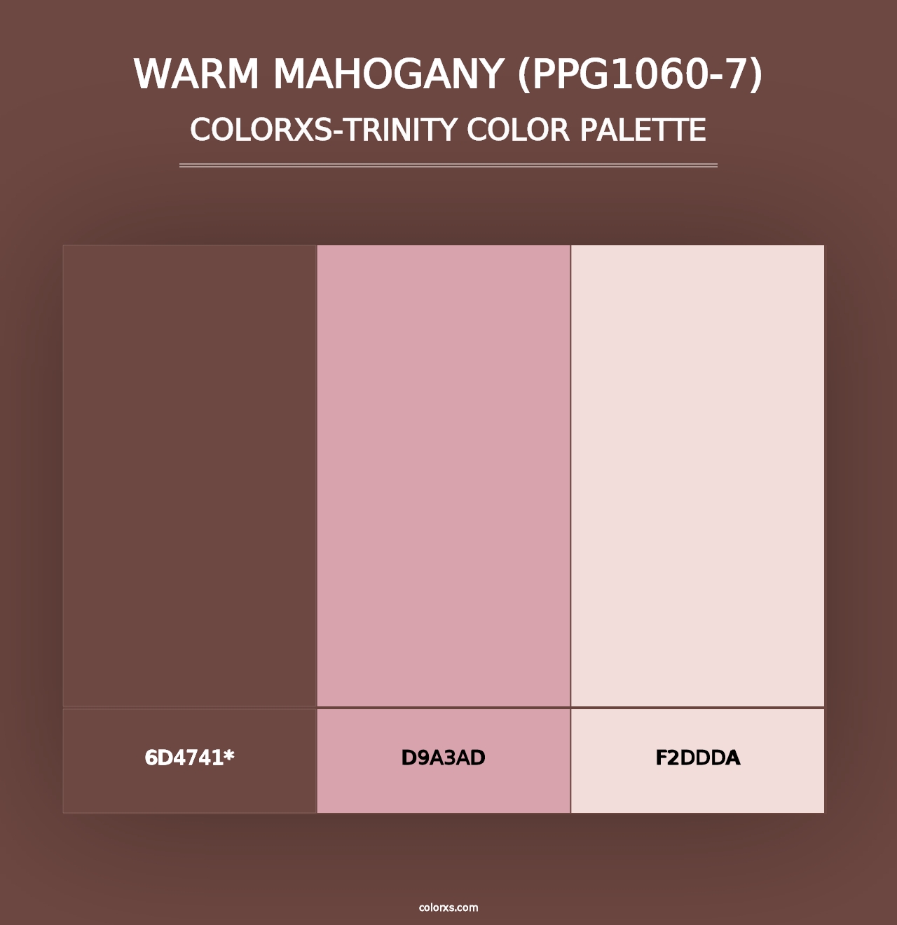 Warm Mahogany (PPG1060-7) - Colorxs Trinity Palette