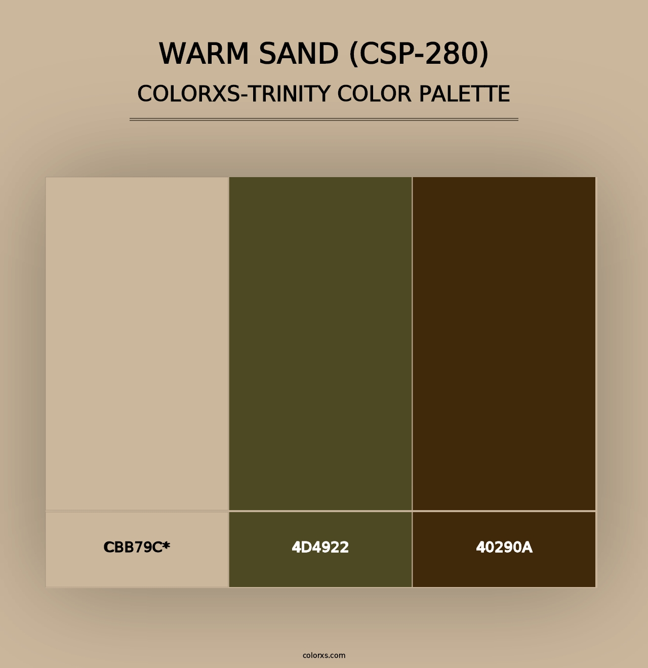 Warm Sand (CSP-280) - Colorxs Trinity Palette