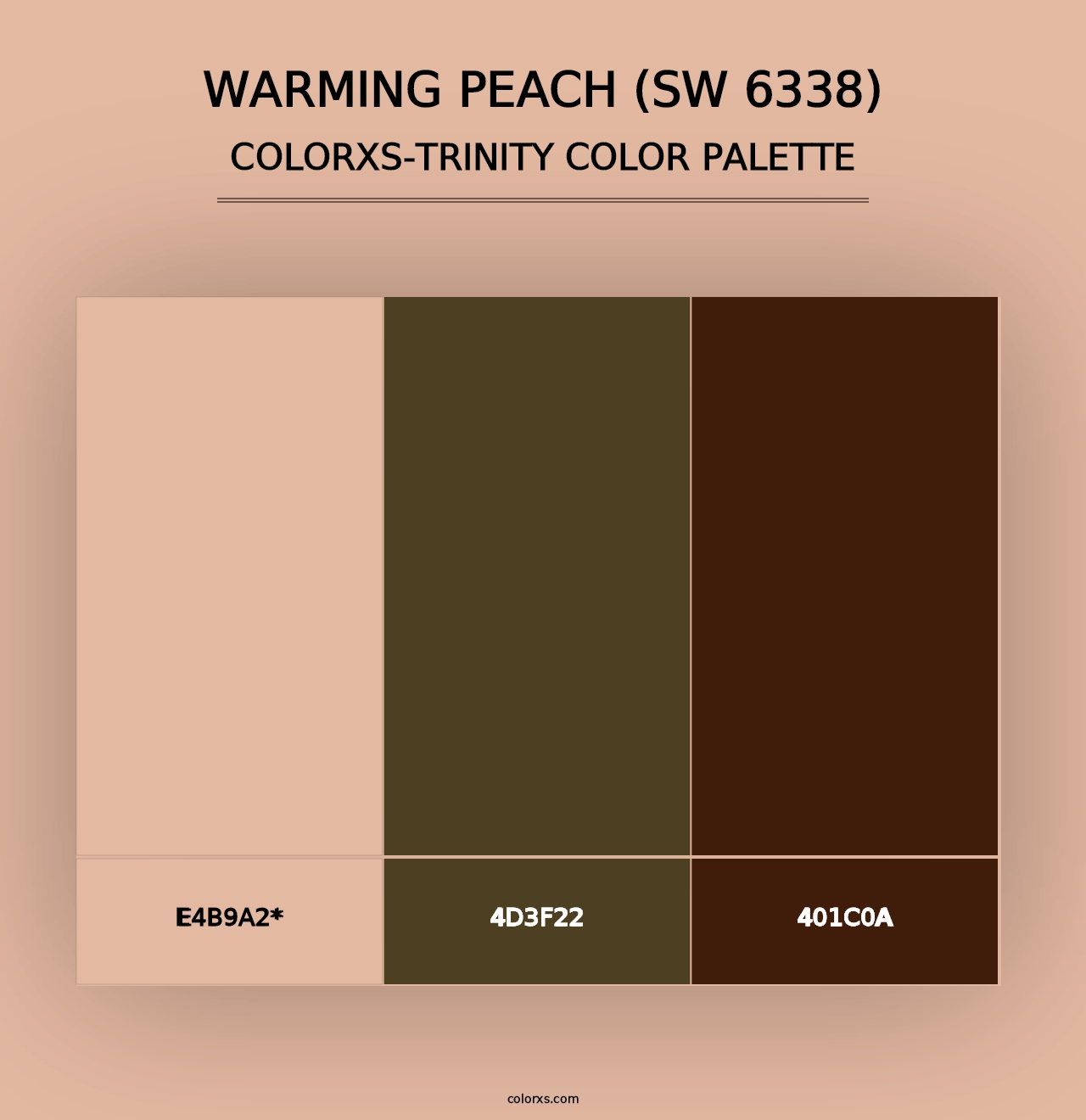 Warming Peach (SW 6338) - Colorxs Trinity Palette