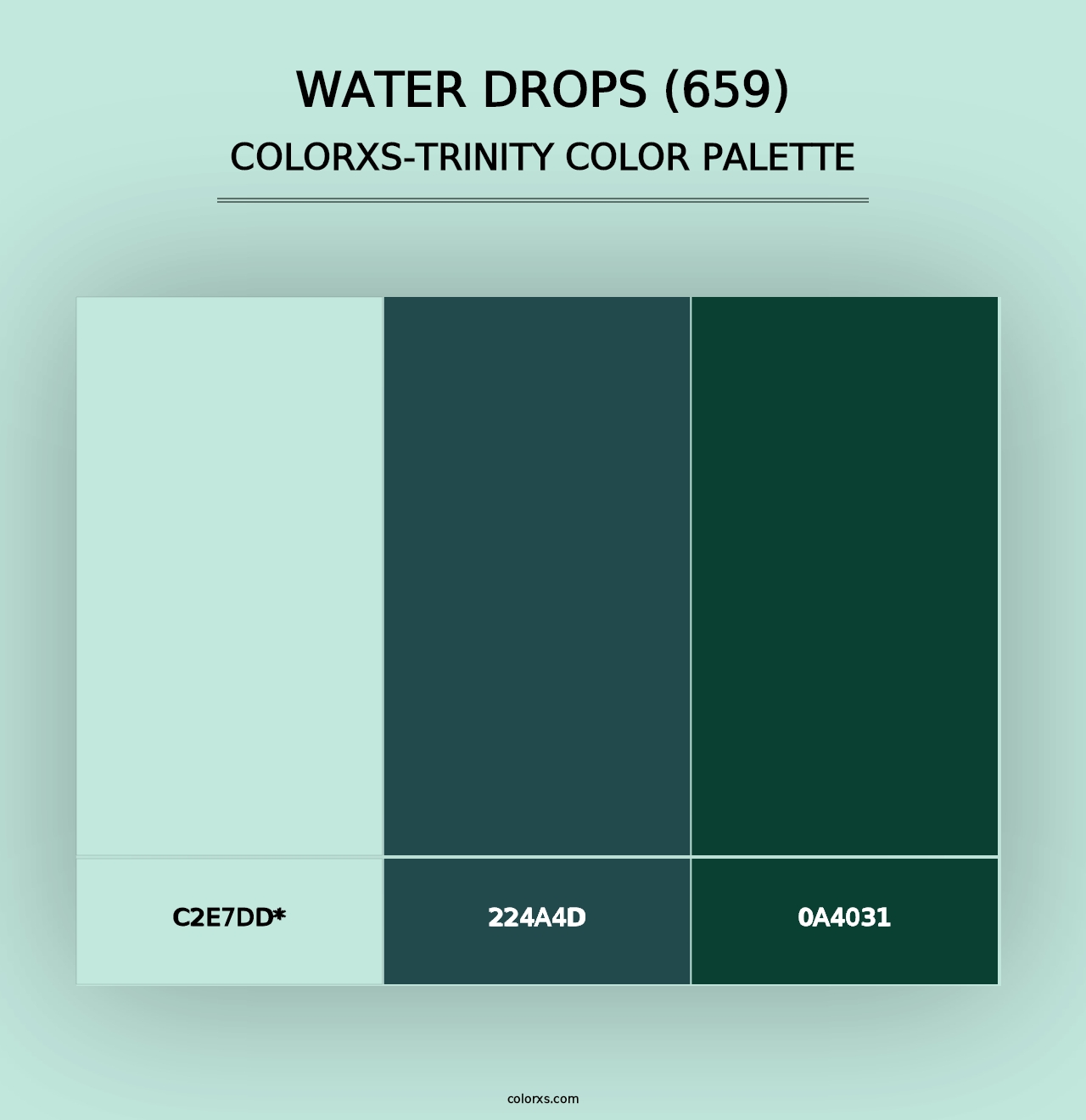 Water Drops (659) - Colorxs Trinity Palette