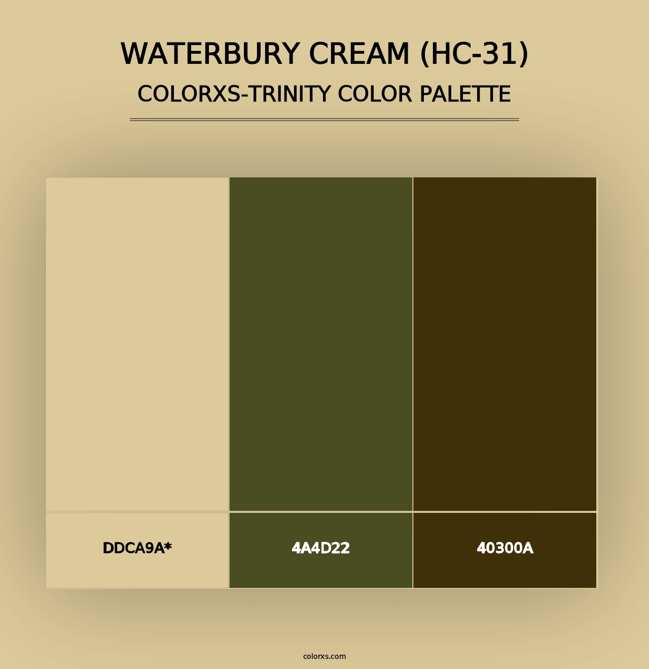 Waterbury Cream (HC-31) - Colorxs Trinity Palette