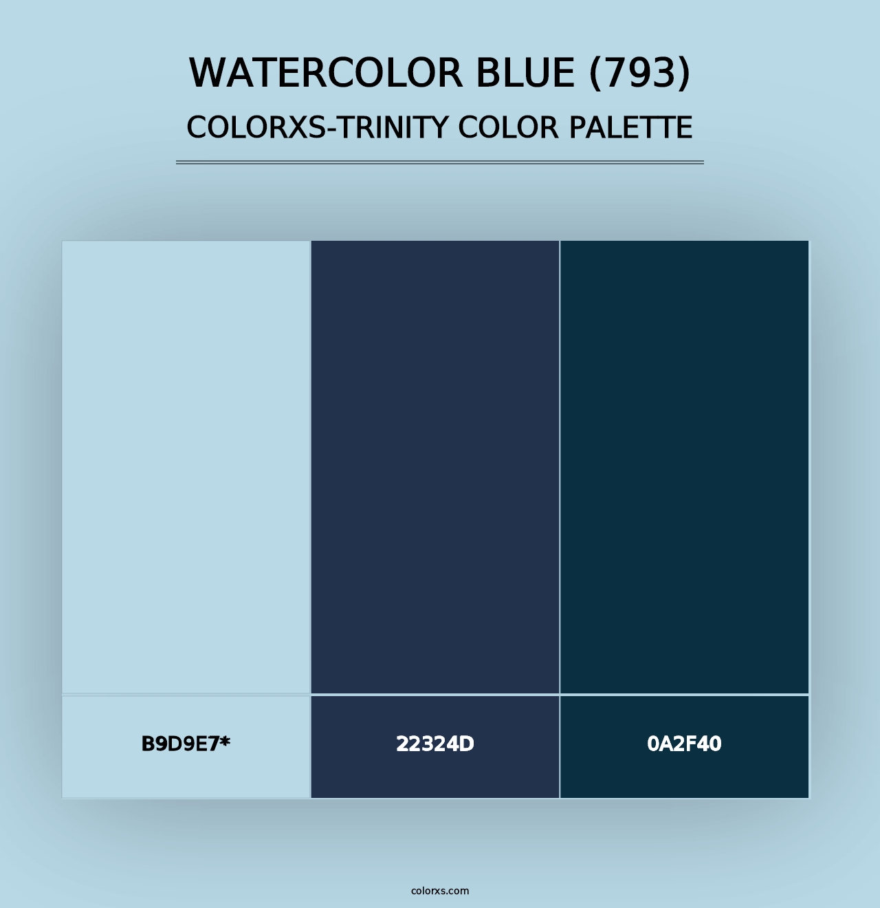 Watercolor Blue (793) - Colorxs Trinity Palette