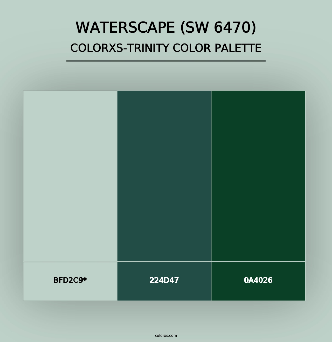 Waterscape (SW 6470) - Colorxs Trinity Palette