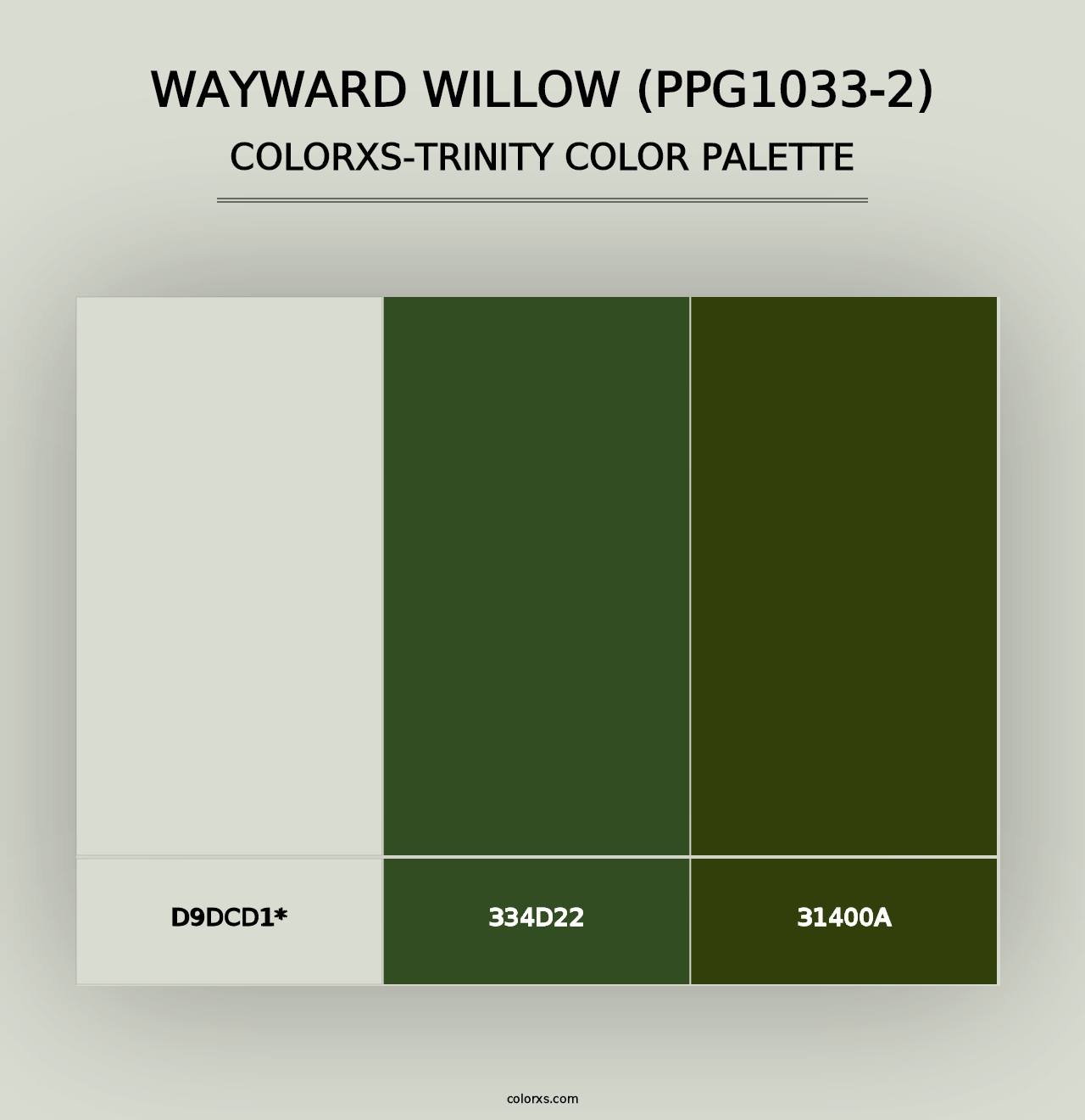 Wayward Willow (PPG1033-2) - Colorxs Trinity Palette