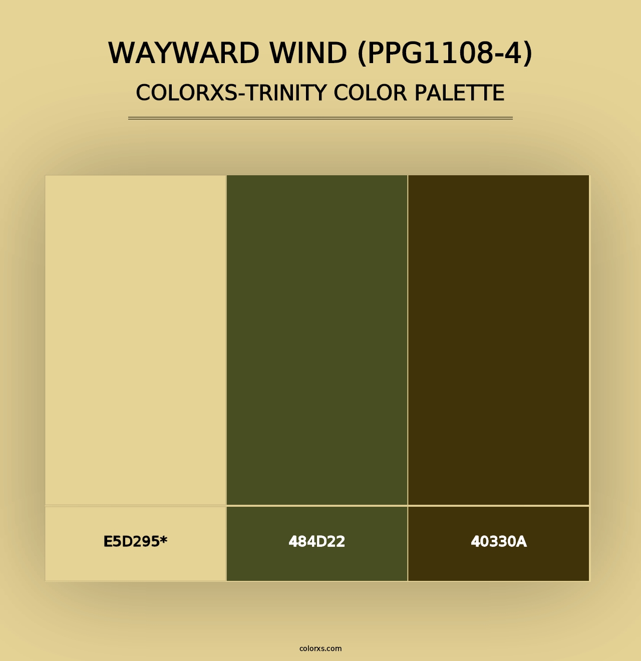 Wayward Wind (PPG1108-4) - Colorxs Trinity Palette