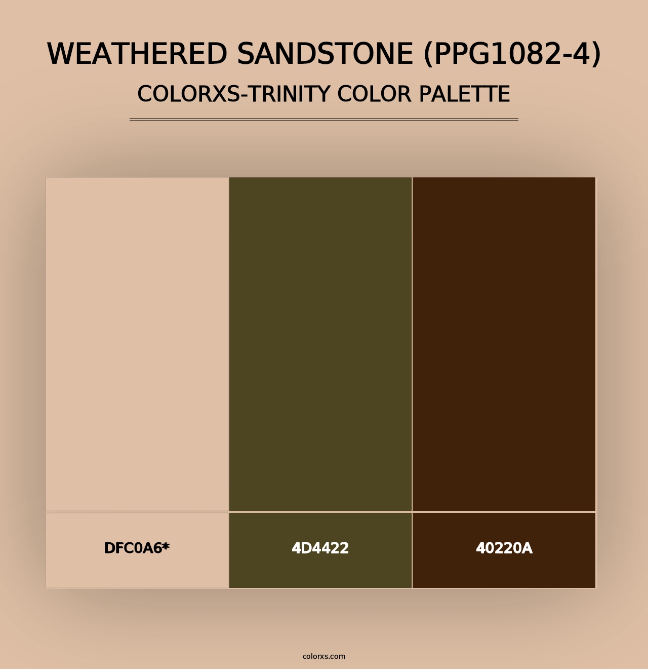 Weathered Sandstone (PPG1082-4) - Colorxs Trinity Palette