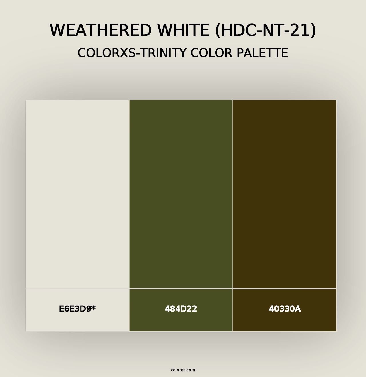 Weathered White (HDC-NT-21) - Colorxs Trinity Palette