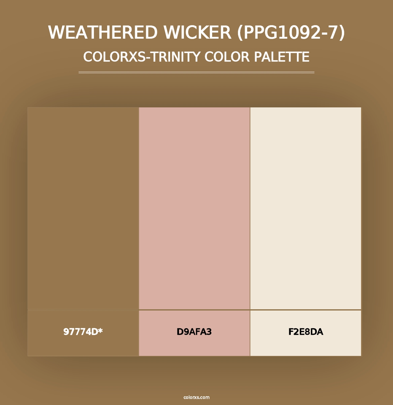 Weathered Wicker (PPG1092-7) - Colorxs Trinity Palette