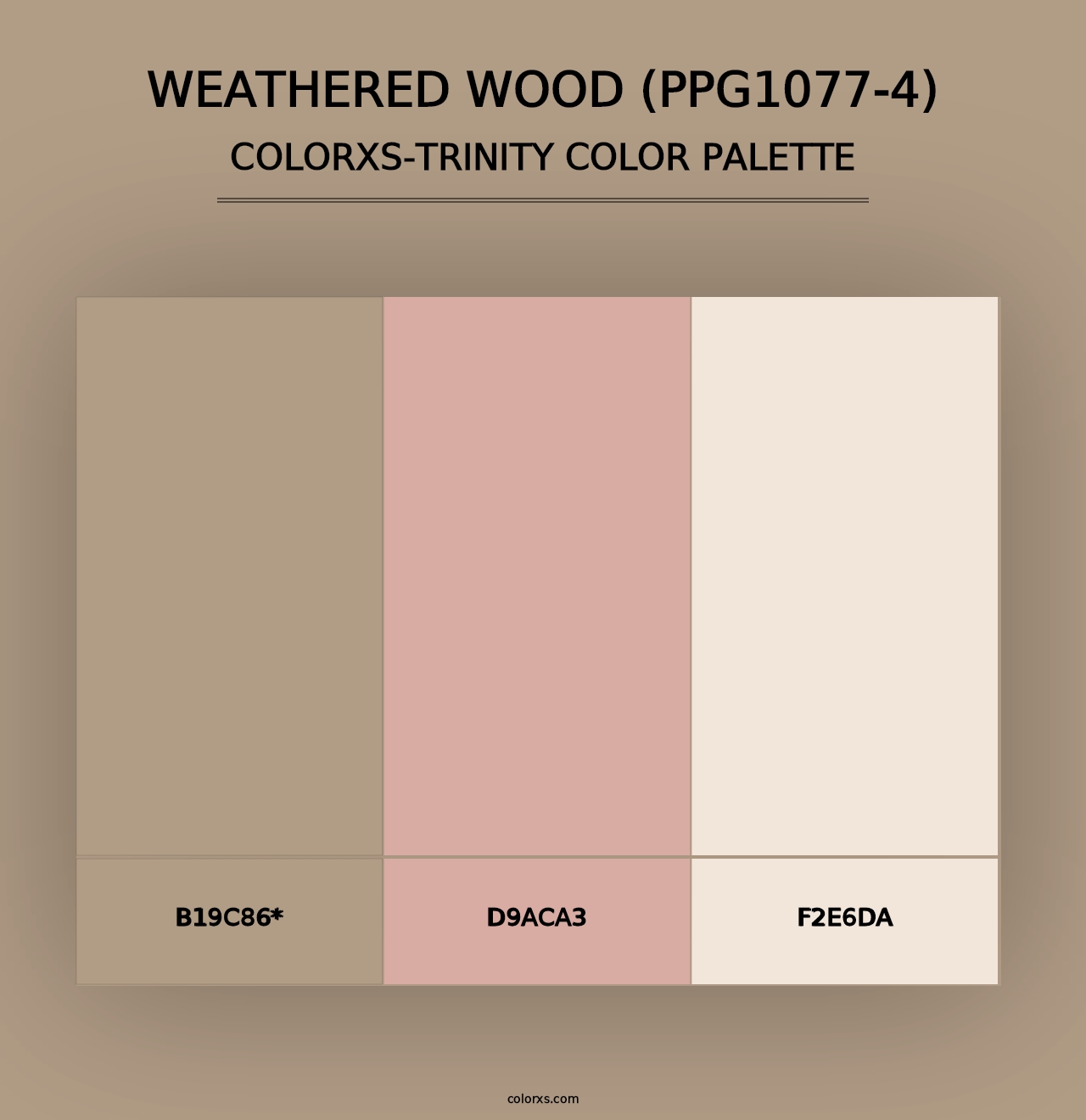 Weathered Wood (PPG1077-4) - Colorxs Trinity Palette