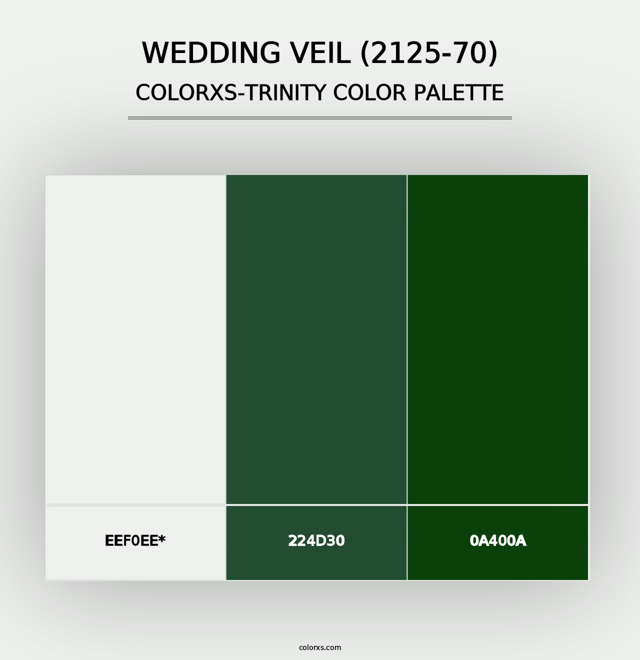 Wedding Veil (2125-70) - Colorxs Trinity Palette