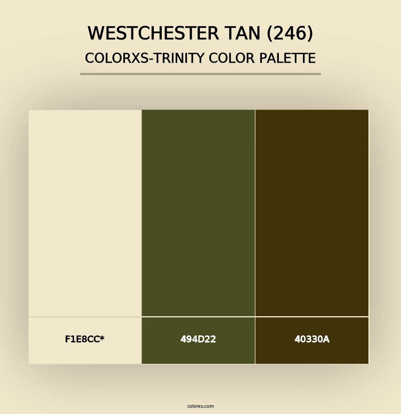 Westchester Tan (246) - Colorxs Trinity Palette