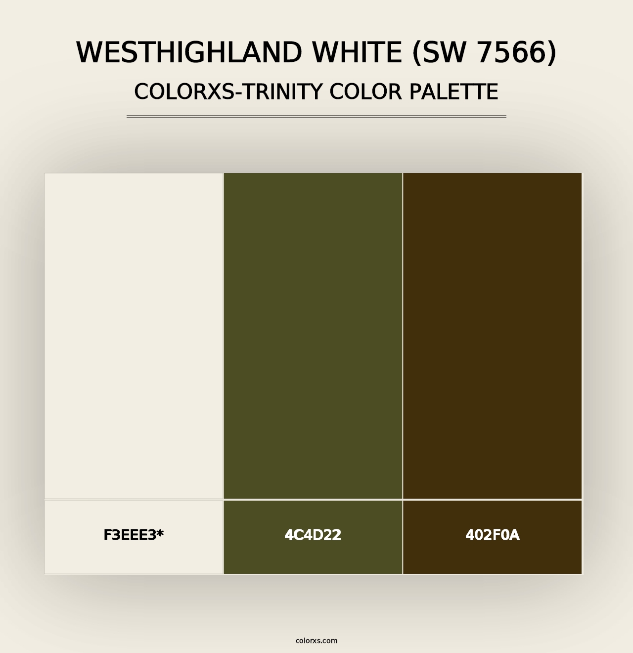 Westhighland White (SW 7566) - Colorxs Trinity Palette