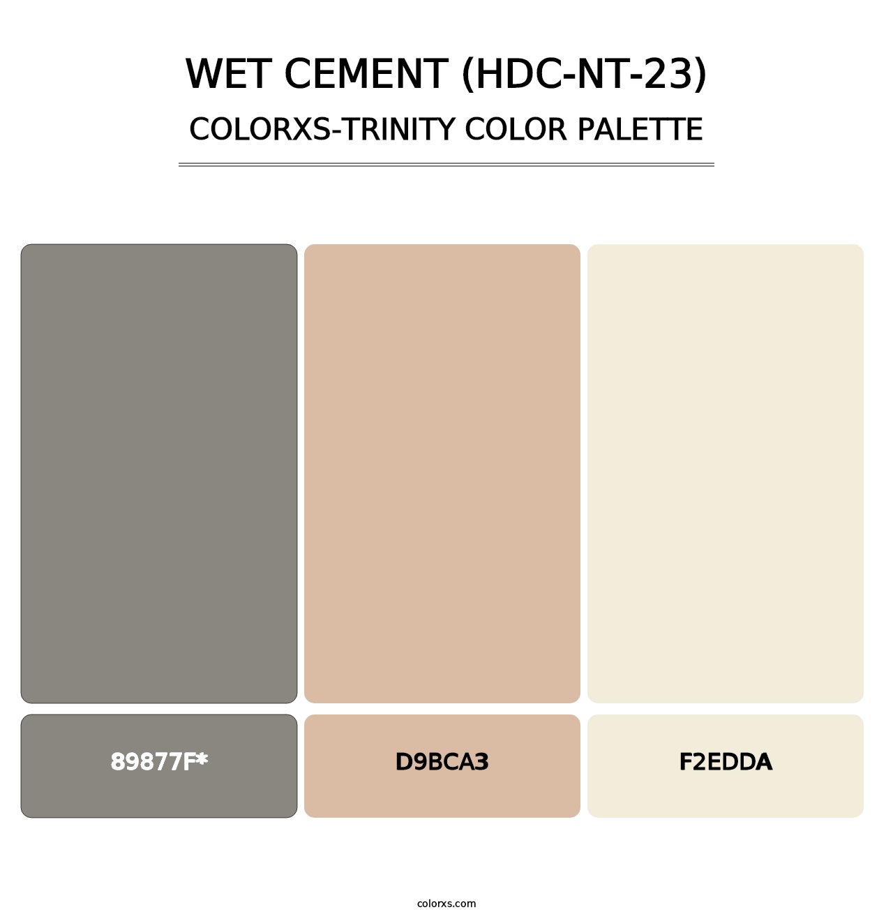 Wet Cement (HDC-NT-23) - Colorxs Trinity Palette