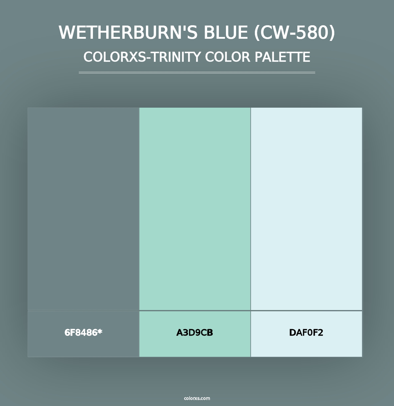 Wetherburn's Blue (CW-580) - Colorxs Trinity Palette