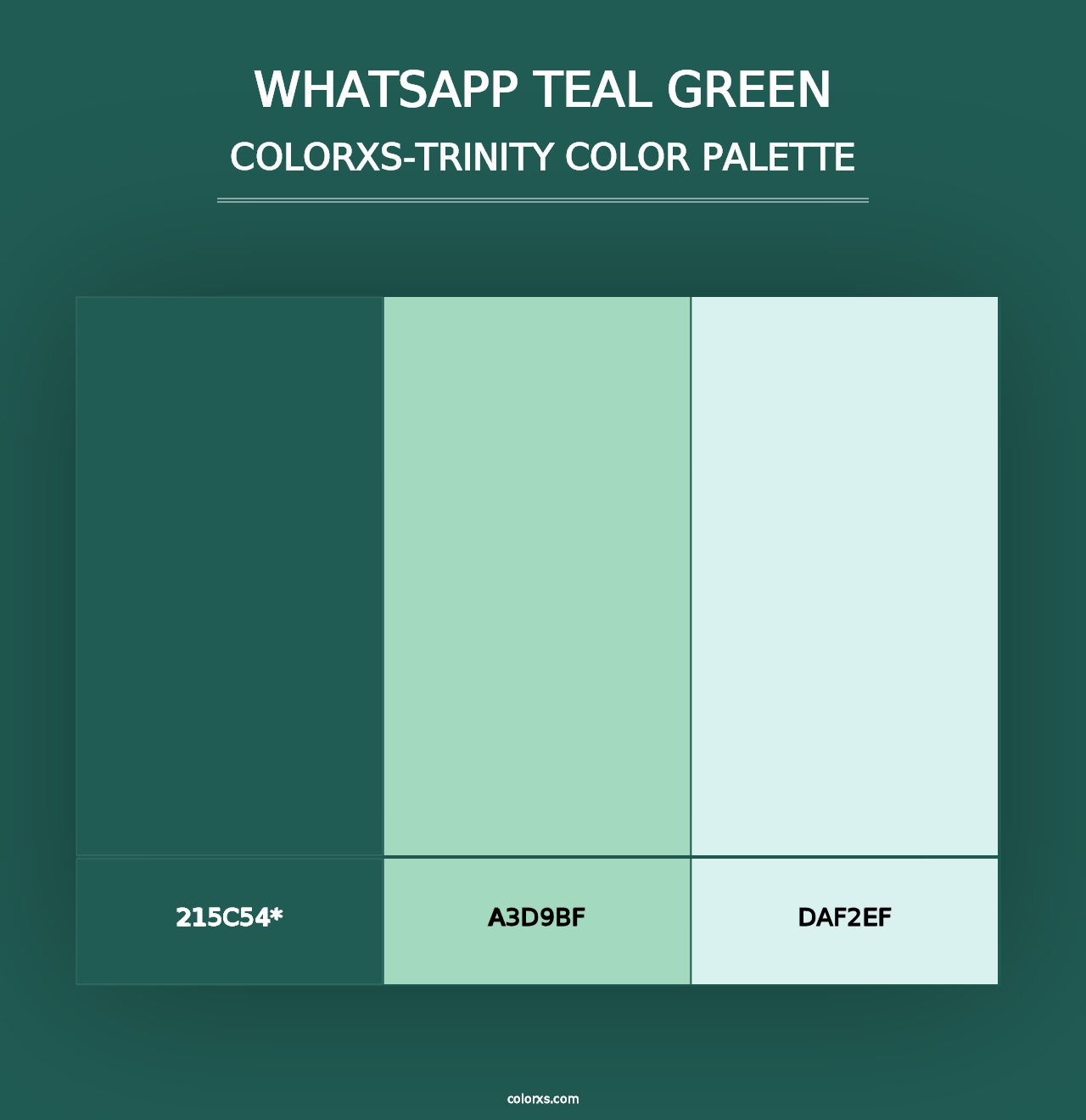 WhatsApp Teal Green - Colorxs Trinity Palette