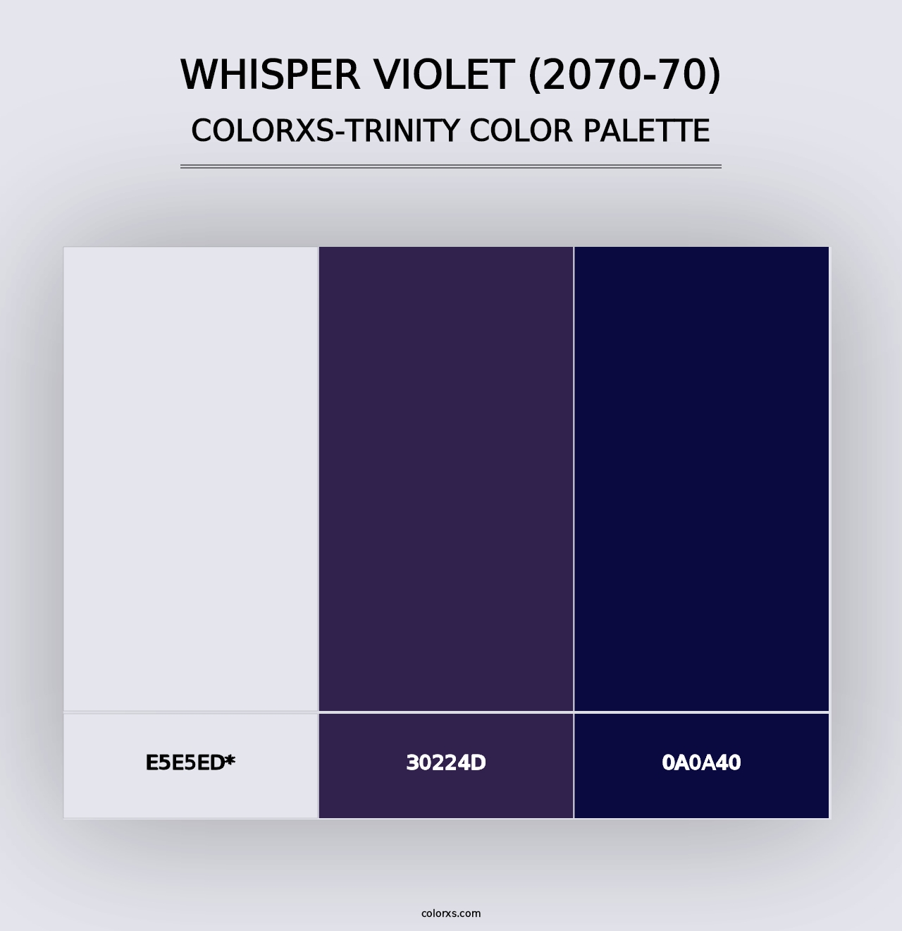 Whisper Violet (2070-70) - Colorxs Trinity Palette