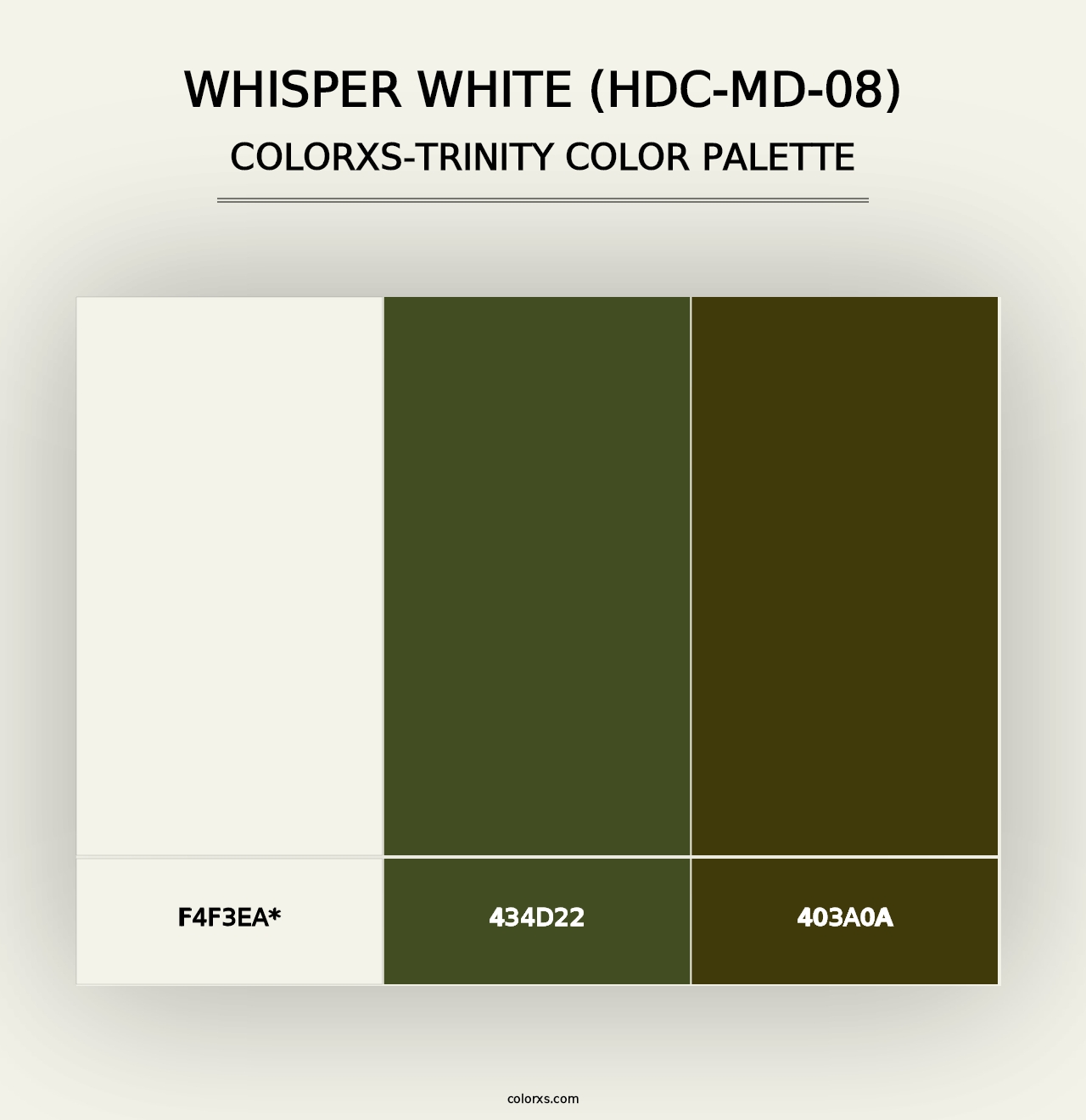 Whisper White (HDC-MD-08) - Colorxs Trinity Palette