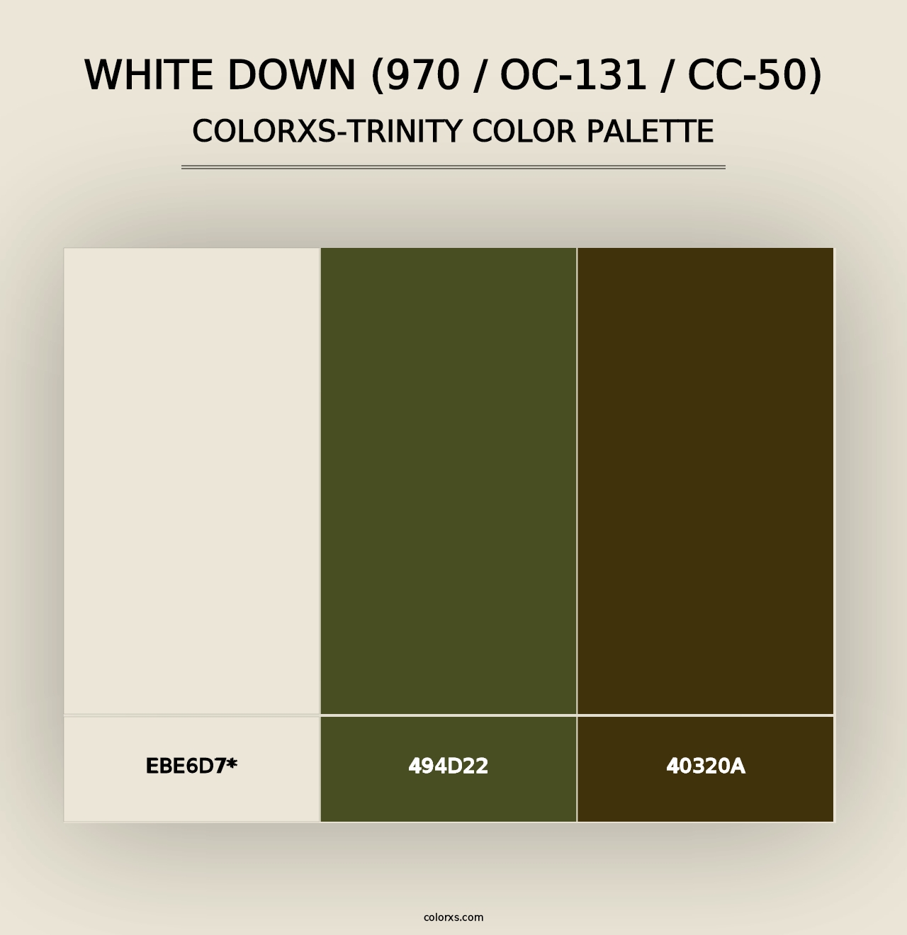 White Down (970 / OC-131 / CC-50) - Colorxs Trinity Palette