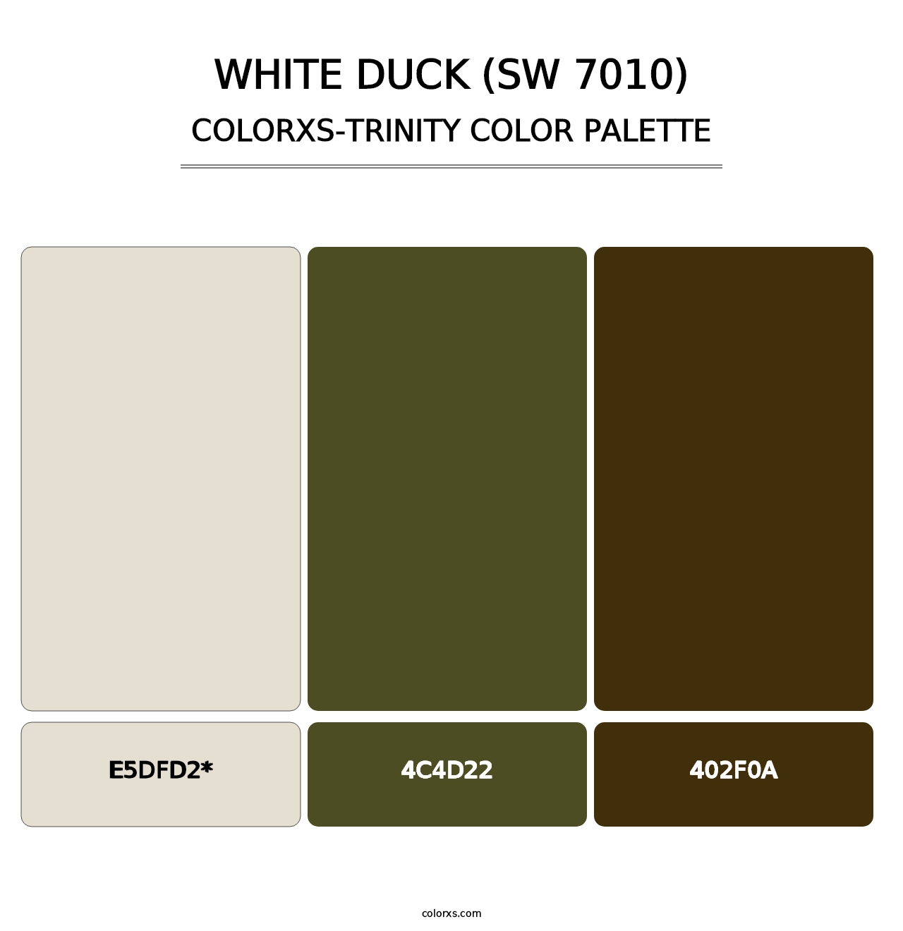 White Duck (SW 7010) - Colorxs Trinity Palette