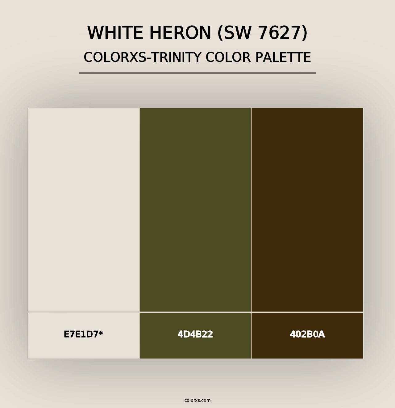 White Heron (SW 7627) - Colorxs Trinity Palette