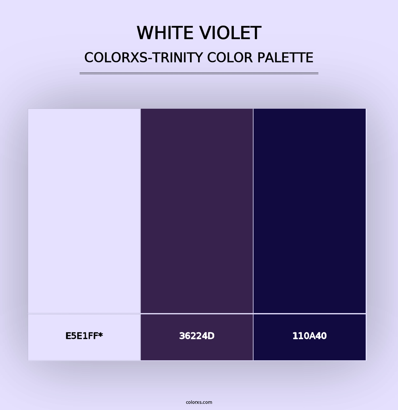 White Violet - Colorxs Trinity Palette