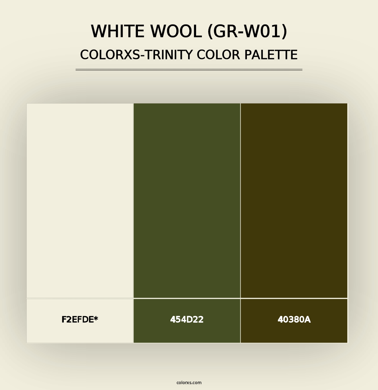 White Wool (GR-W01) - Colorxs Trinity Palette